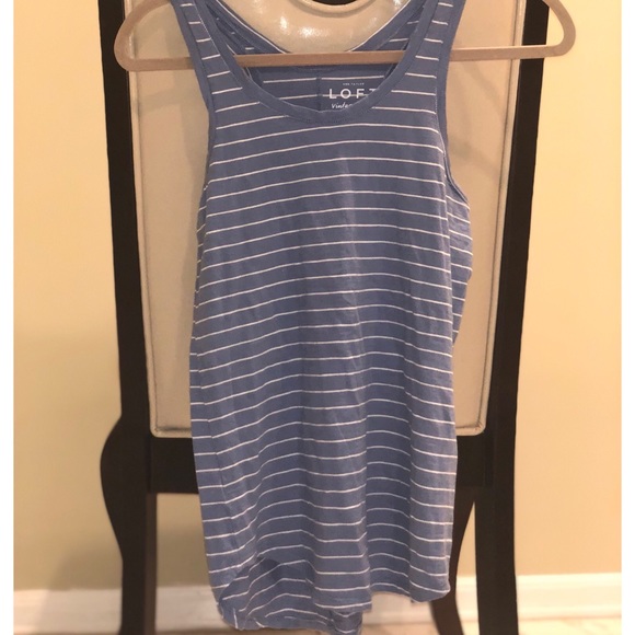 Cute stripped baby blue and white tank - Picture 2 of 3